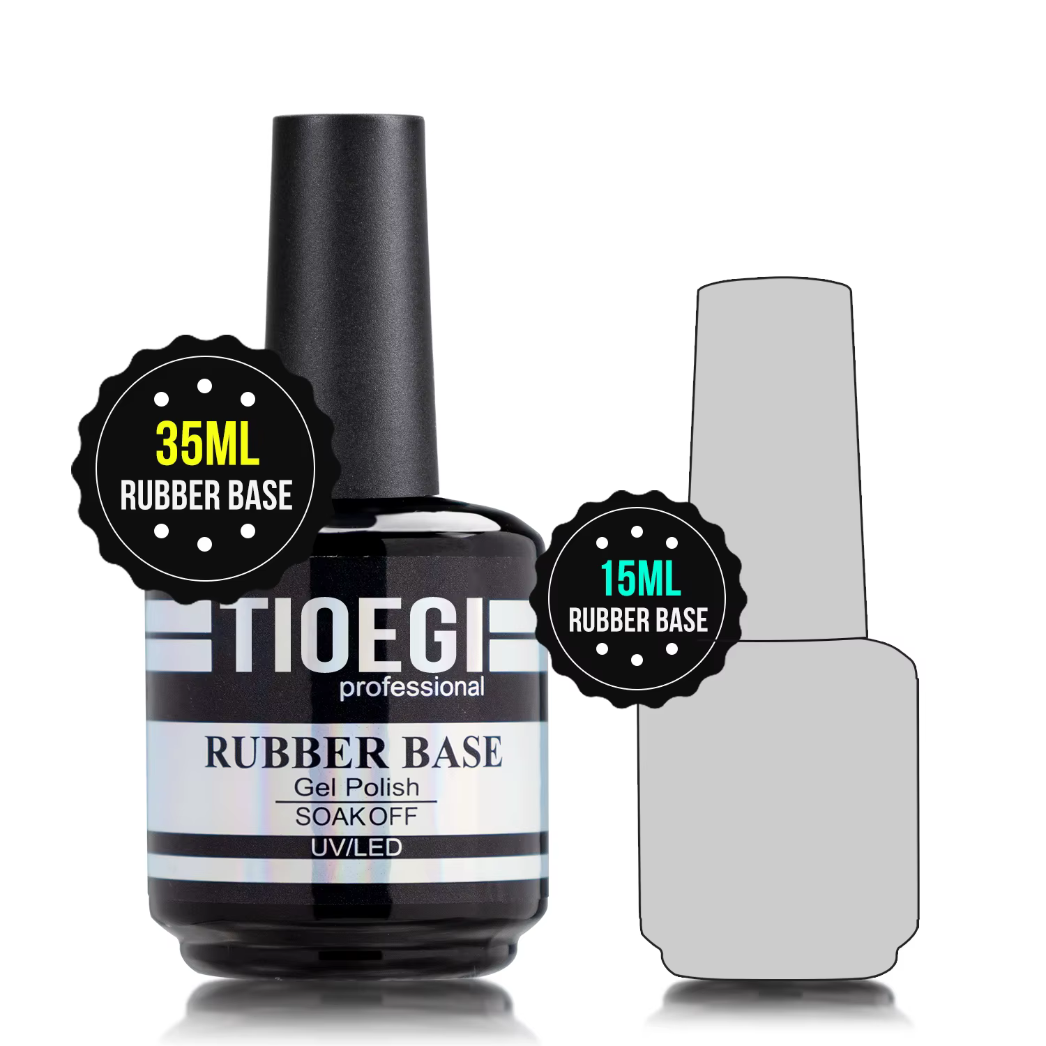 TIOEGI 35ML Gel de base en caoutchouc grande capacité avec pinceau