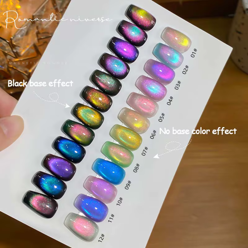 Gel oeil de chat coloré Double lumière univers romantique
