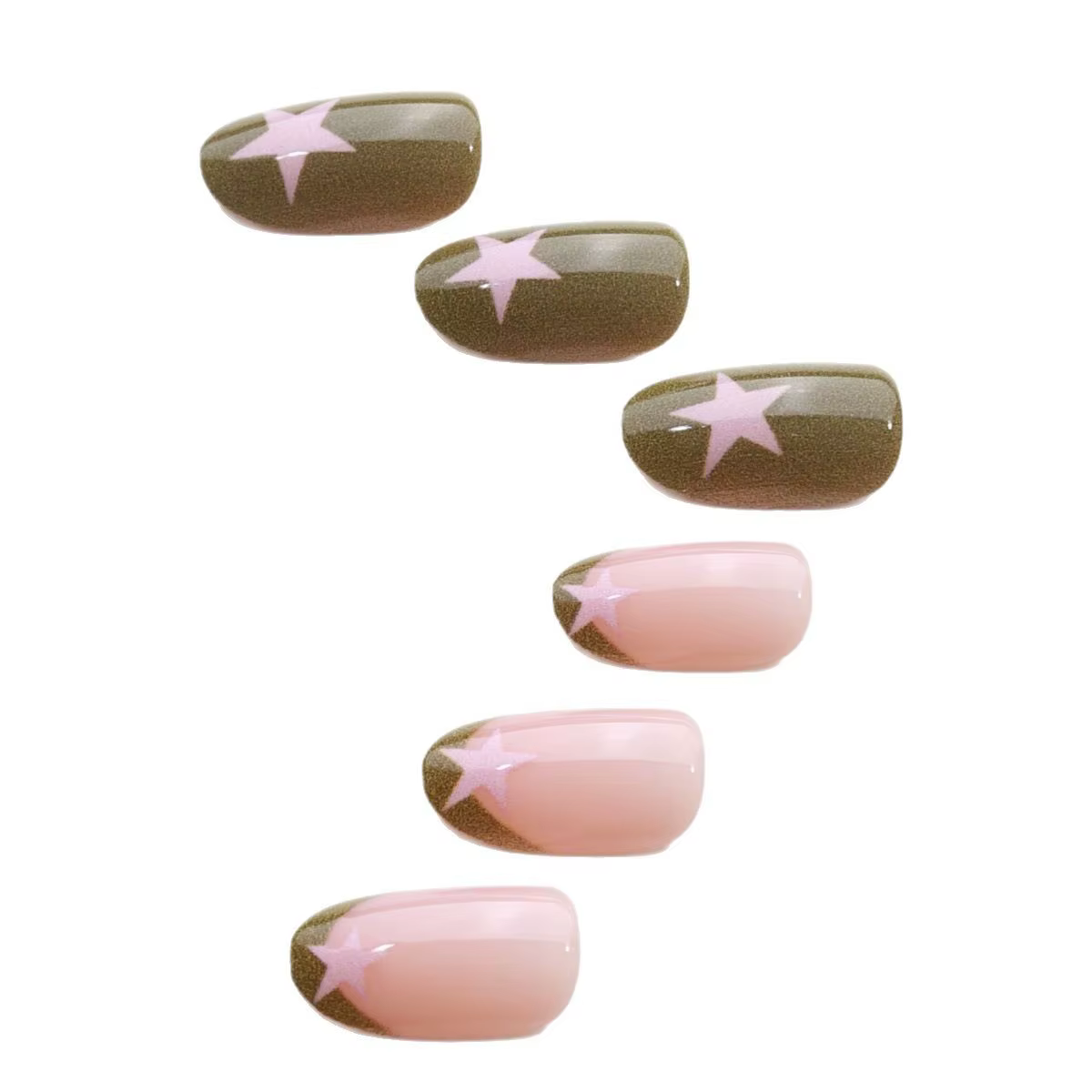 Faux ongles avec finition brillante