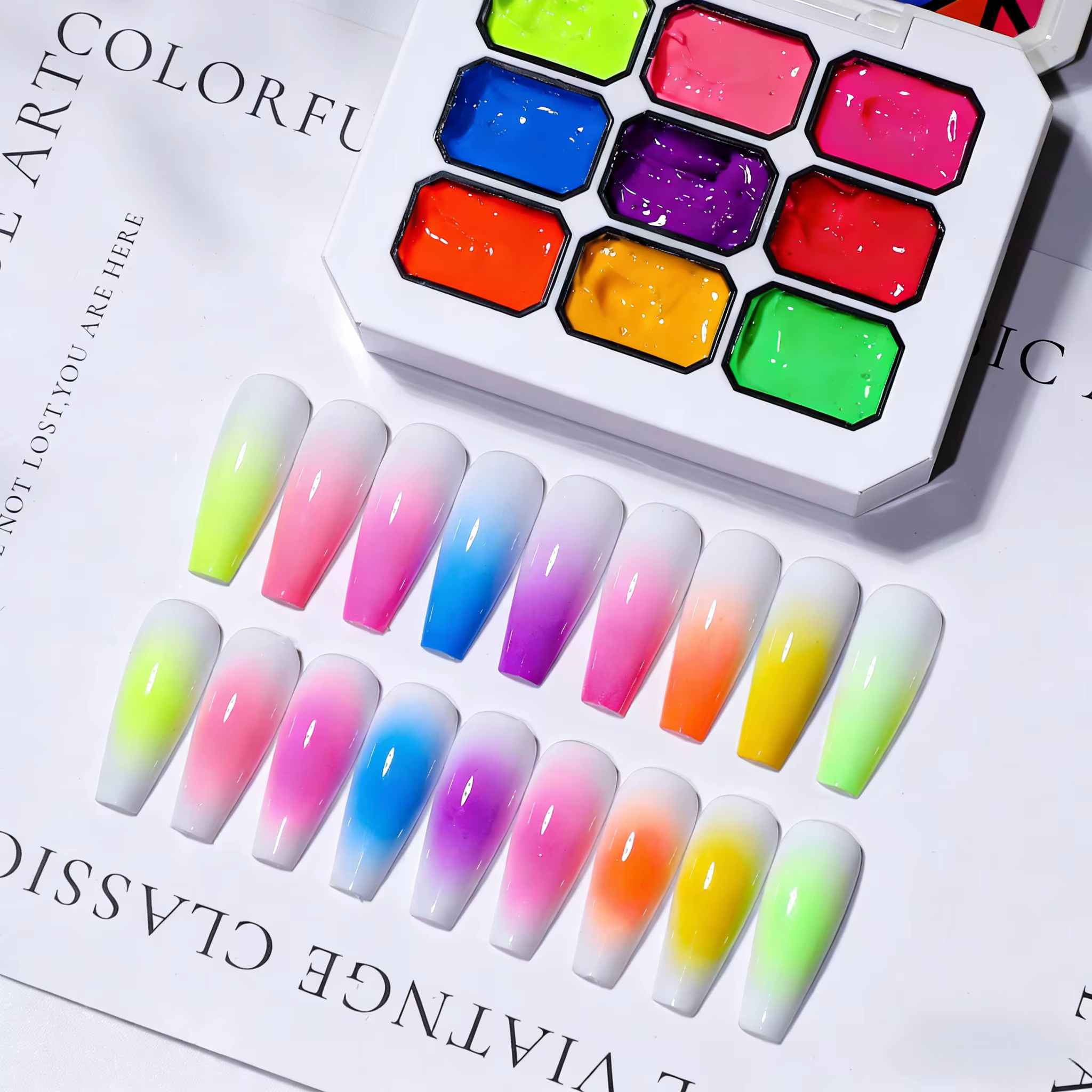 Gel pour ongles Y2K, série Dopamine arc-en-ciel