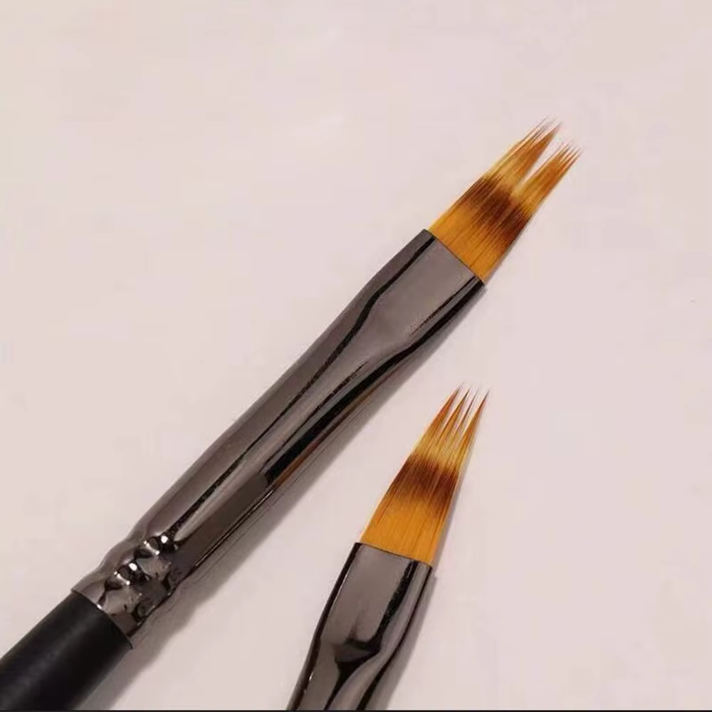 14 cm Ombre Nail Art outil brosse noir doux fourrure ongles