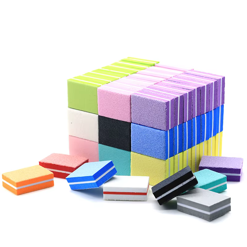 50Pc professionnel Mini ongles Art tampon fichier 100/180 papier de verre manucure conseils soin