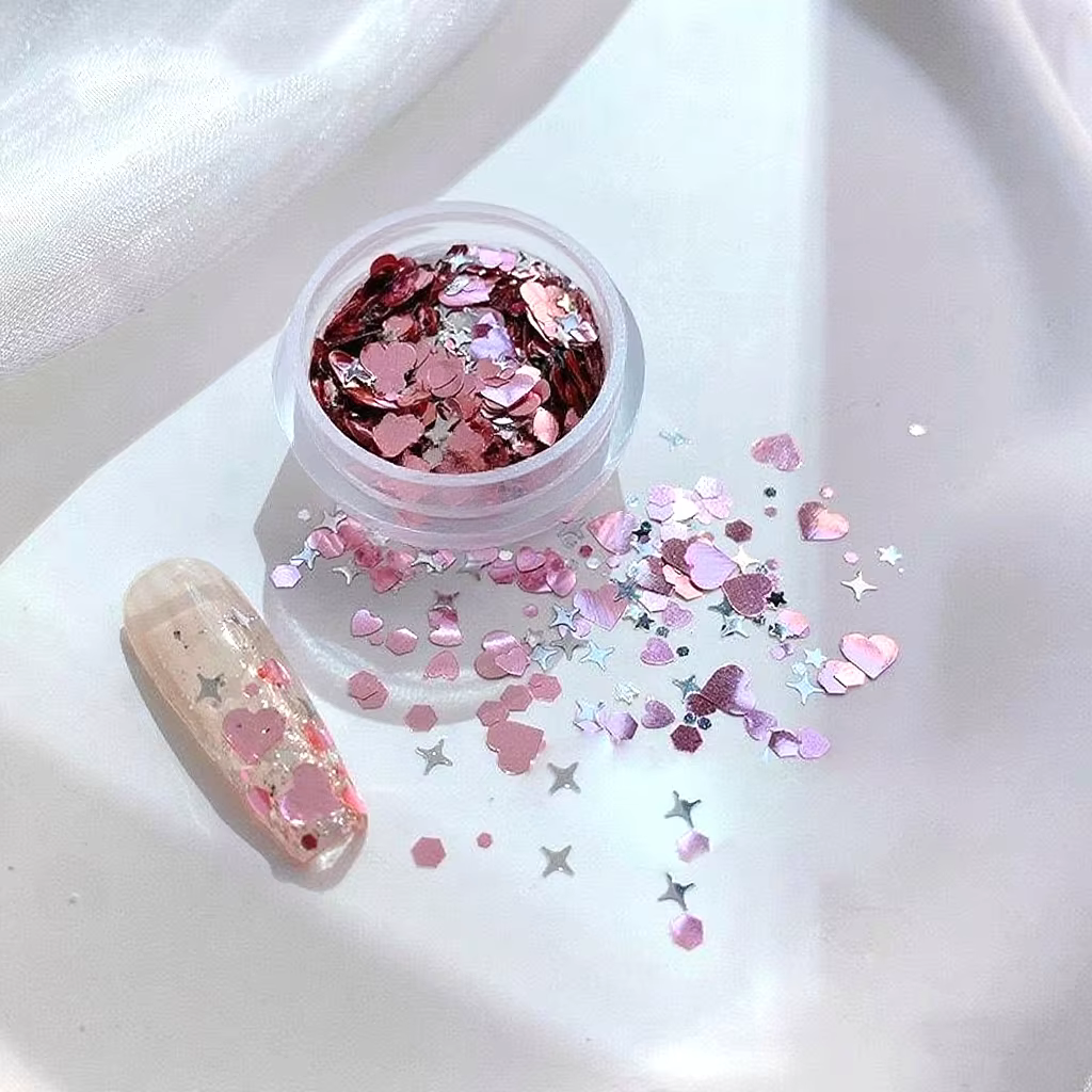 Patch adhésif scintillant pour nail art