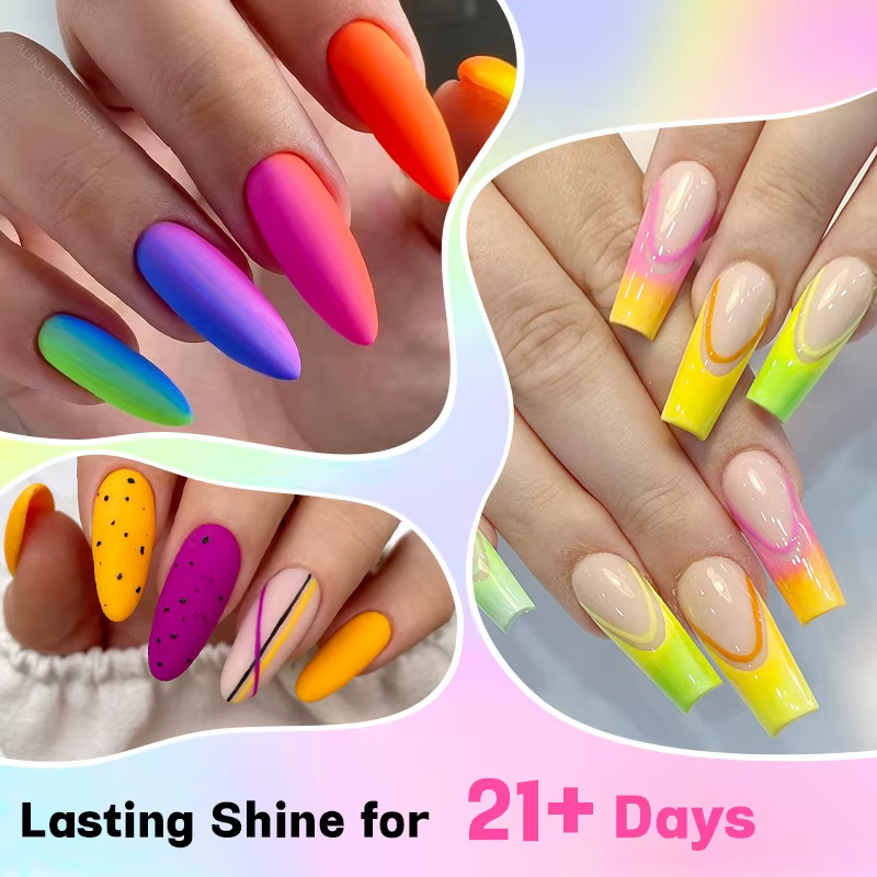4 pièces/ensemble quatre LILY Orange nu violet Gel vernis à ongles Halloween