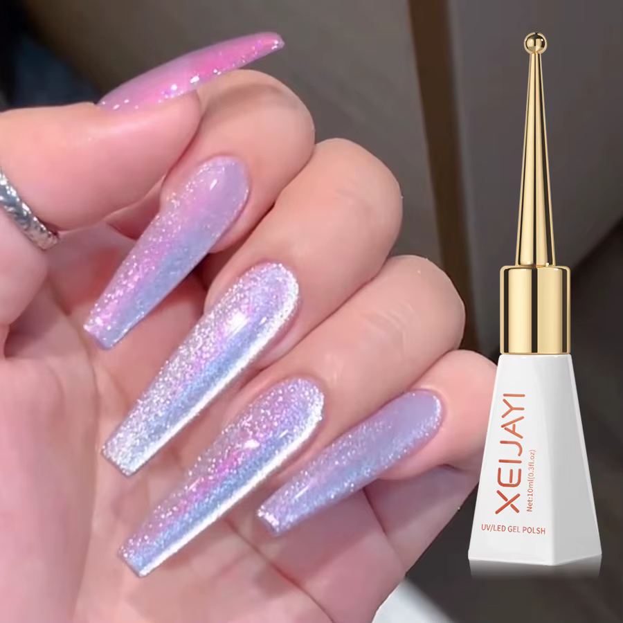 1pc 10ml soie nue cristal Cat Eye Gel polonais vernis à ongles magnétique