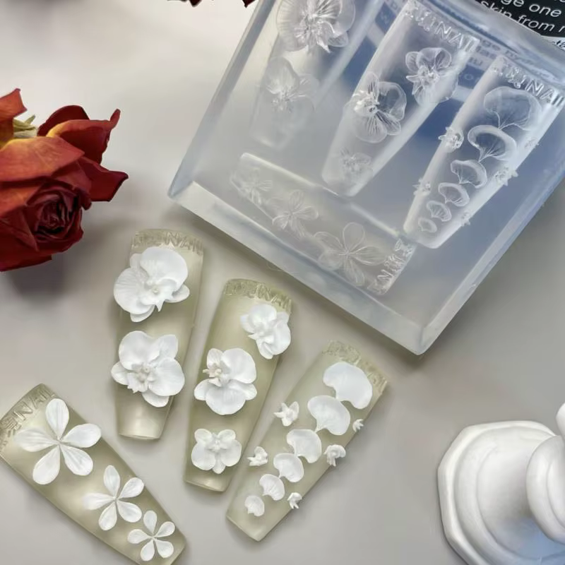 【LM】Moule à ongles en silicone transparent 3D