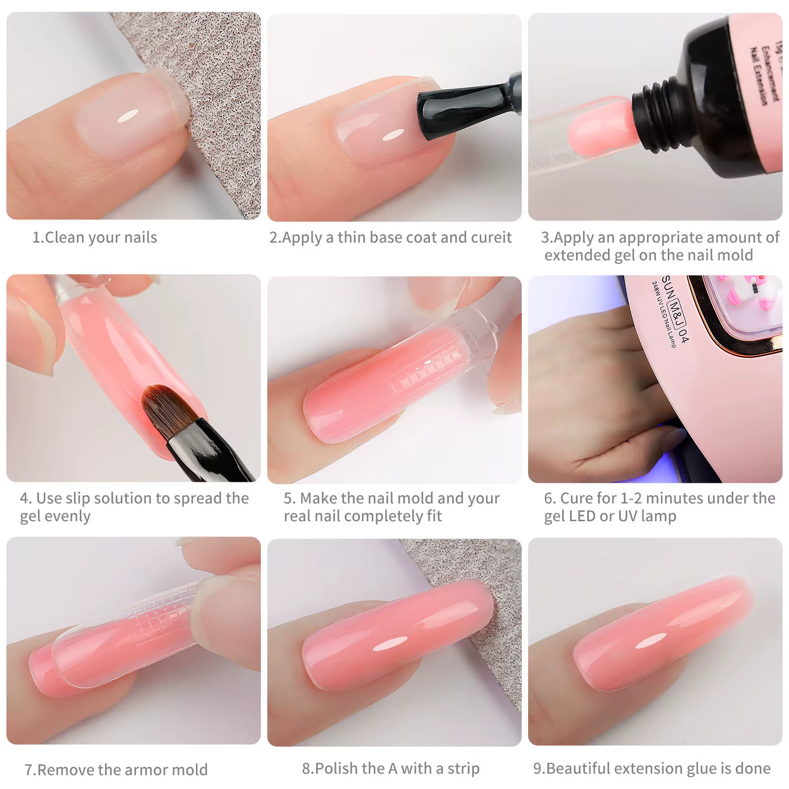 Gel Acrylique Poly Nails 60ml pour Extensions d'Ongles UV LED