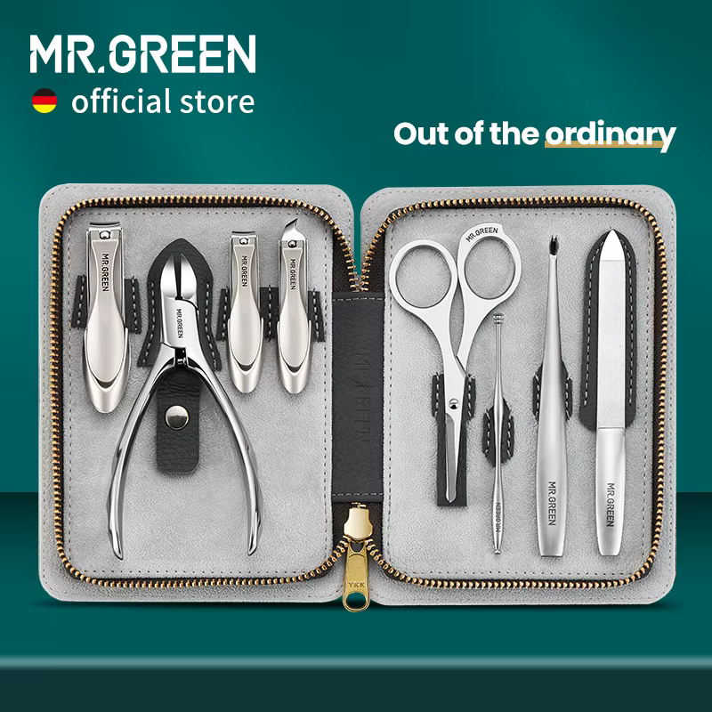 MR.GREEN – kit de manucure avec tondeuse à ongles gris Morandi