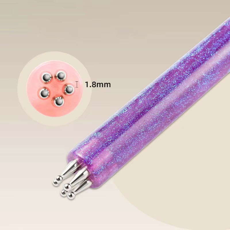 Stylo à points multi-usages en forme de fleur à 5 pétales pour nail art