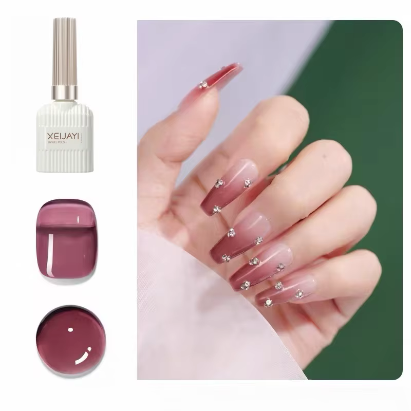 XEIJAYI15ML Vernis à ongles gel rouge vin