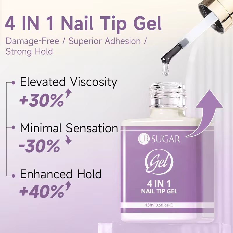 UR SUGAR 15ml 1/2pcs 4 EN 1 Gel UV multifonctionnel pour capsules d'ongles