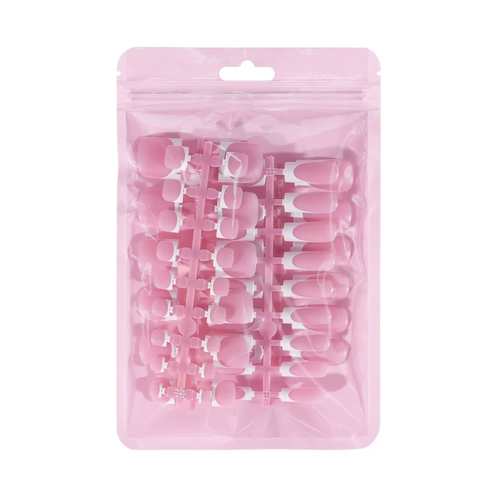 60 pièces/boîte – Faux ongles à presser de haute qualité pour manucure et pédicure – Blanc