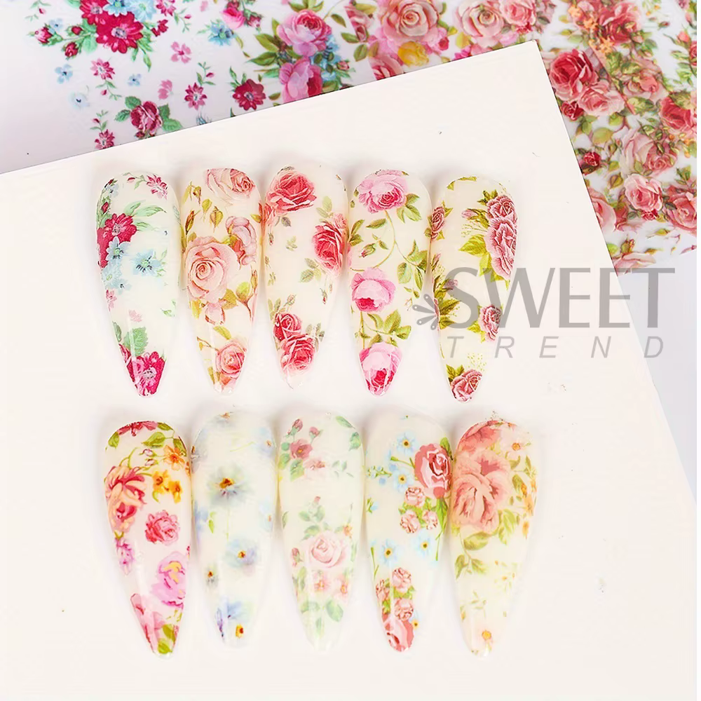 Ensemble d'autocollants de transfert pour Nail Art