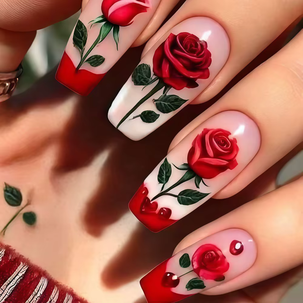 Faux ongles mi-longs pour femmes