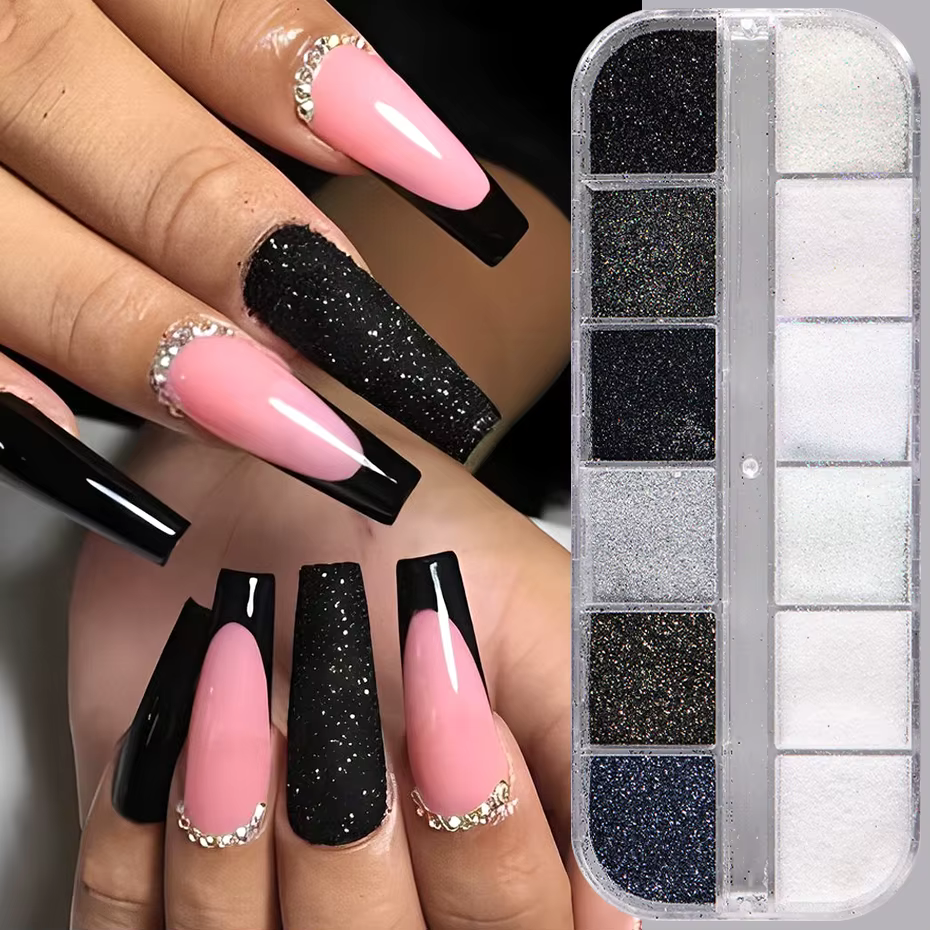 Poudre à paillettes pour ongles