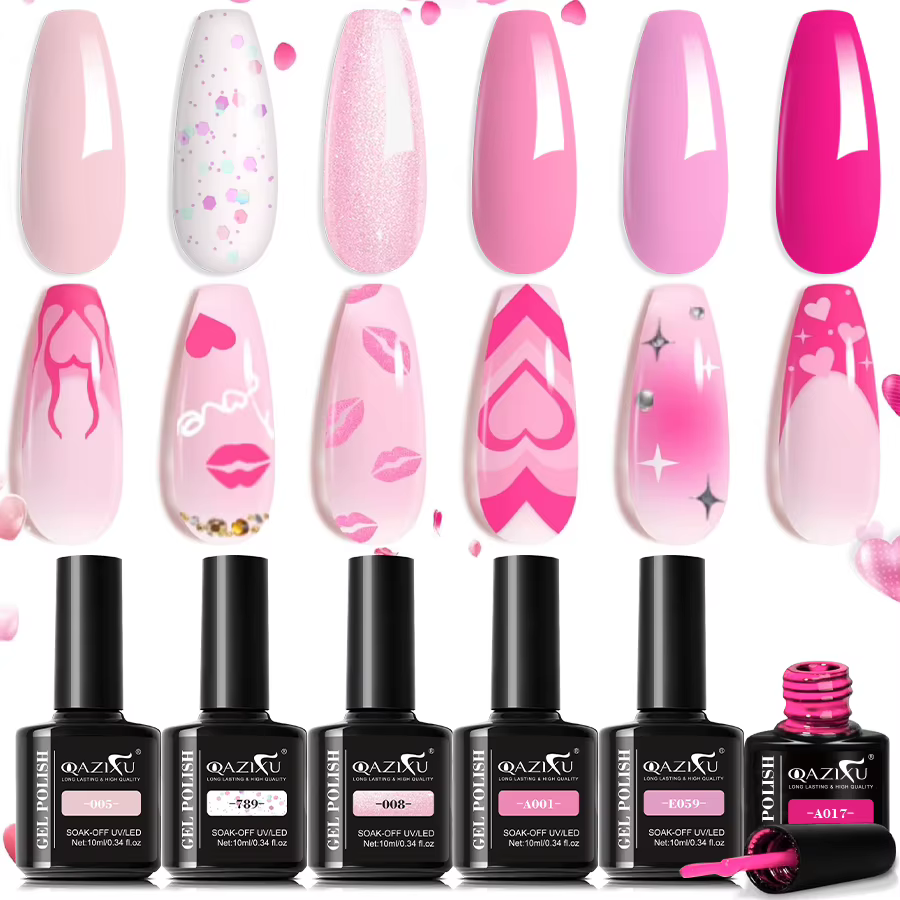 Ensemble de vernis à ongles en Gel rose