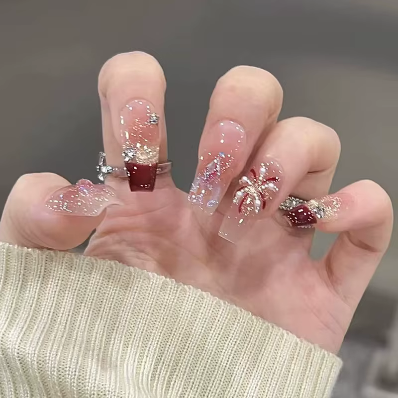 Faux ongles longs à pression pour Ballet