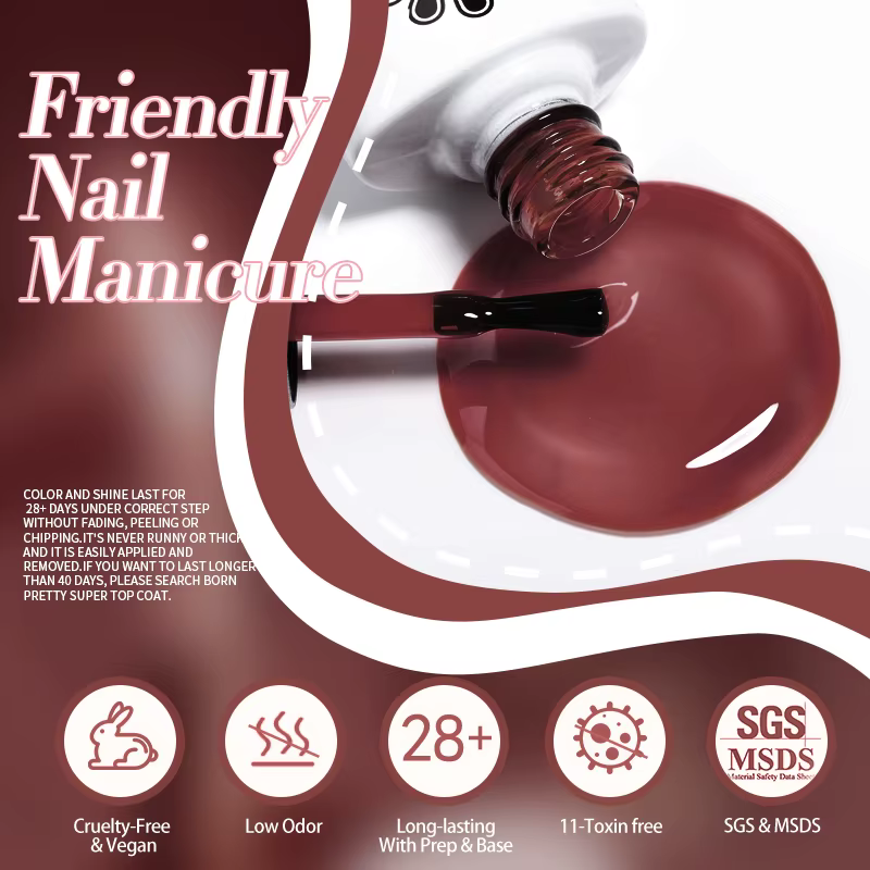 BORN PRETTY 10ml gelée nue Gel vernis à ongles cristal translucide café tremper Semi-Permanent