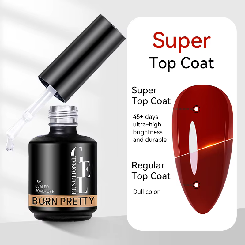 BORN PRETTY 15ml Super couche pour vernis à ongles Gel 45 jours Gel de renfort Bulider Gel de Base longue durée