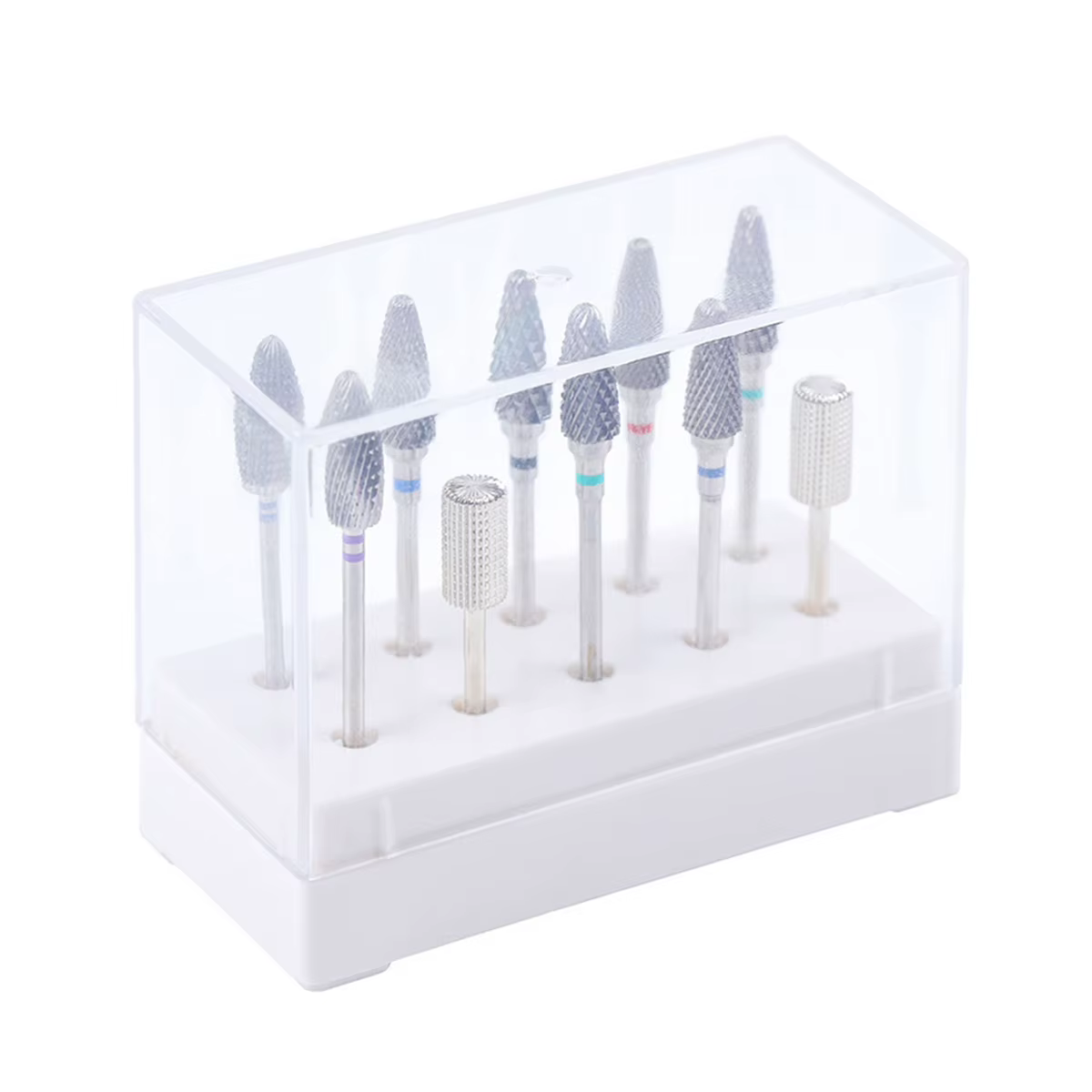 Boîte de rangement pour embouts de perceuse à ongles 7/10/100 trous