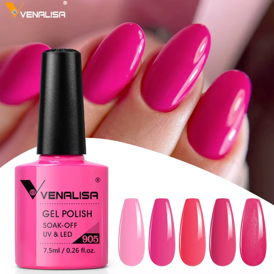 Venalisa vernis à ongles Semi Permanent Salon qualité TPO sans paillettes 7.5ml tremper UV LED