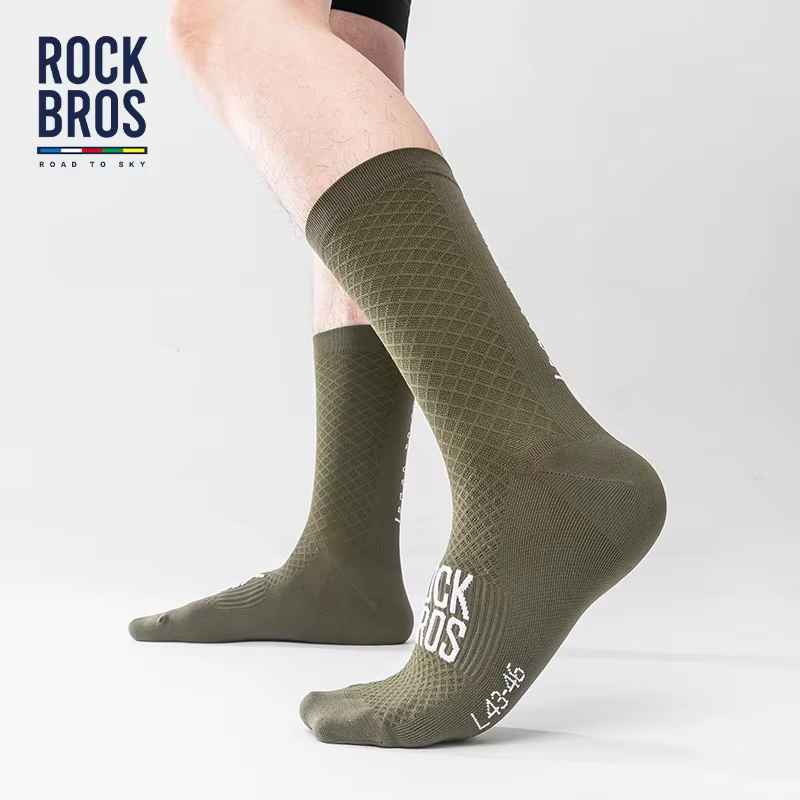 ROCKBROS ROAD TO SKY chaussettes de cyclisme chaussettes de Sport professionnelles chaussette respirante chaussettes de vélo chaussette absorbant les chocs à haute élasticité