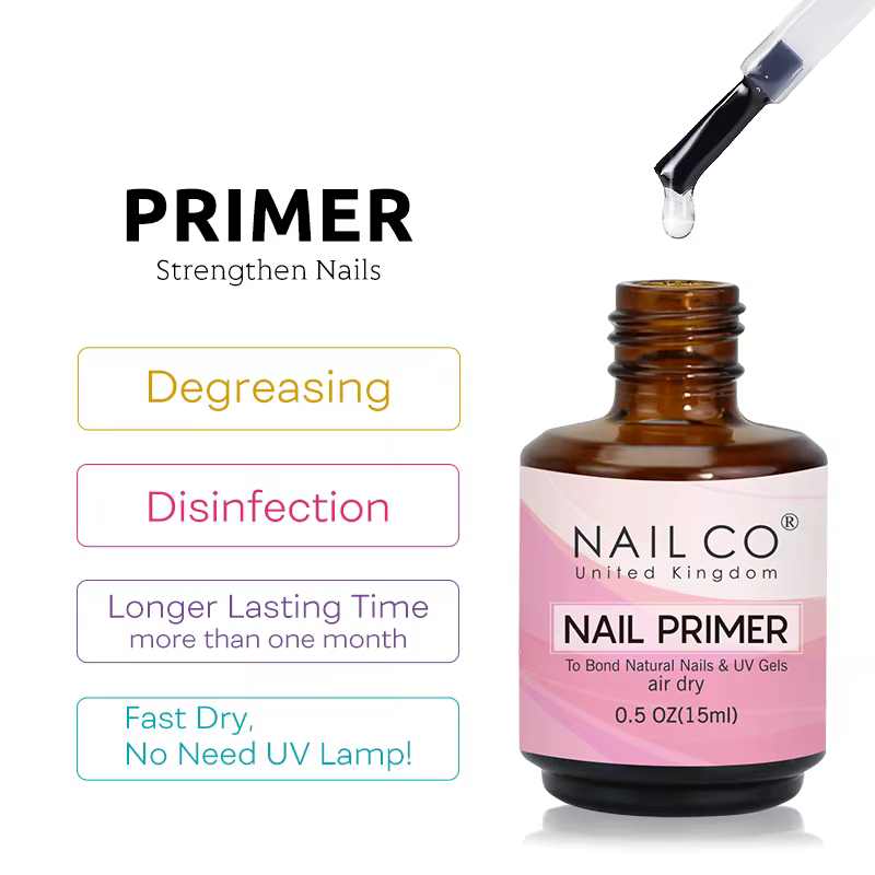 NAILCO 15ml Air séchage rapide apprêt pour ongles Gel Nail Art Gel laque Vernis Gel déshydratant longue durée UV Gel