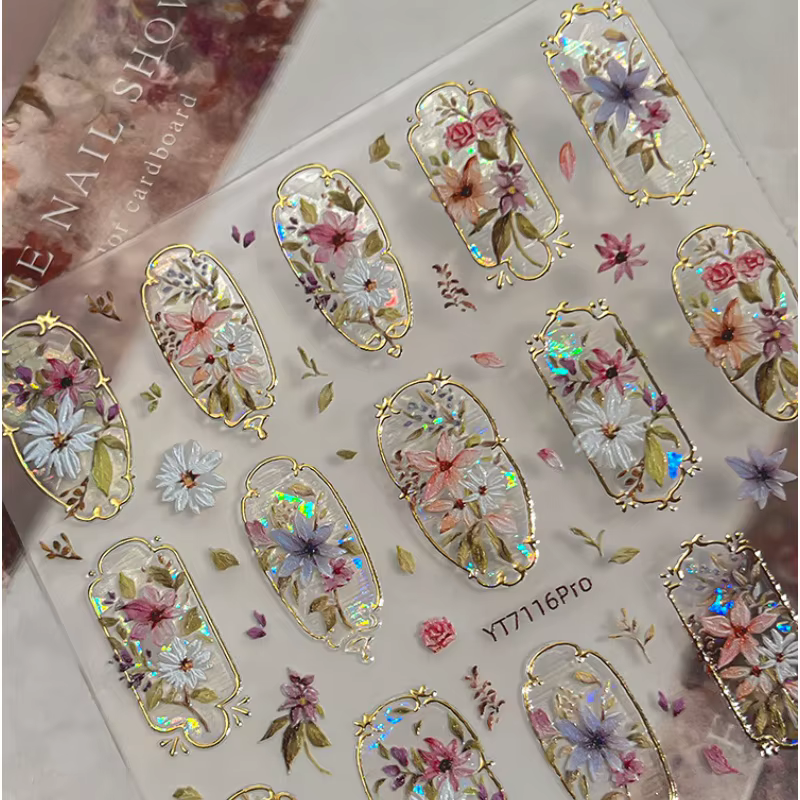 Autocollants pour ongles élégants de style palais