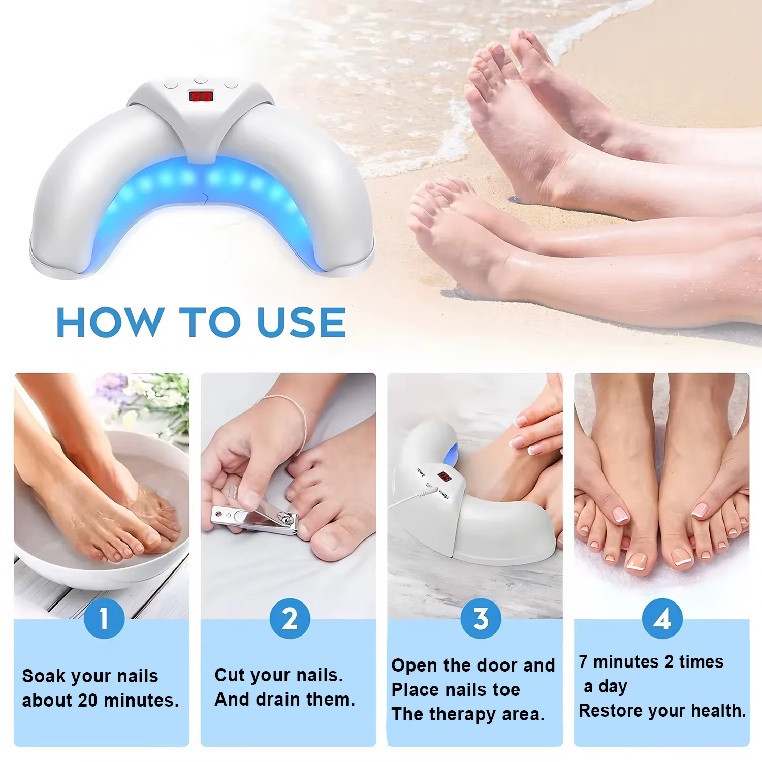 Dispositif Laser fongique pour réparation des ongles des pieds