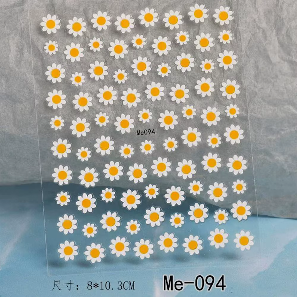 Autocollant pour ongles marguerite 3D