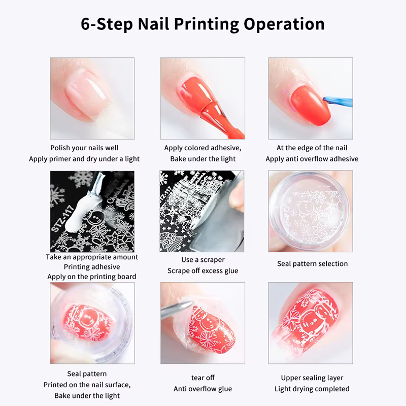 Gel de vernis à ongles coloré pour l'estampage