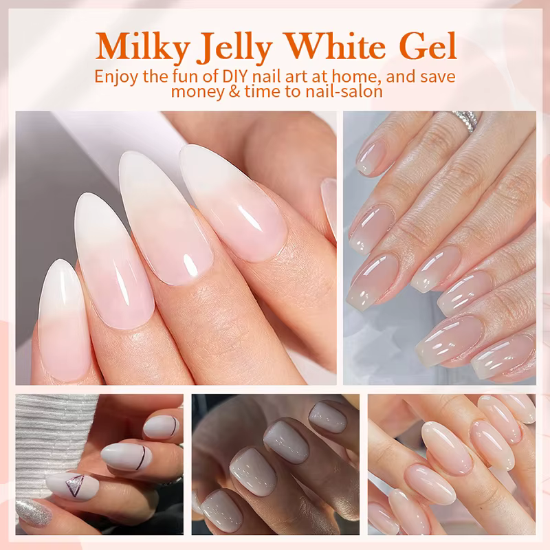 BORN PRETTY Vernis à ongles gel nude blanc laiteux 10ml