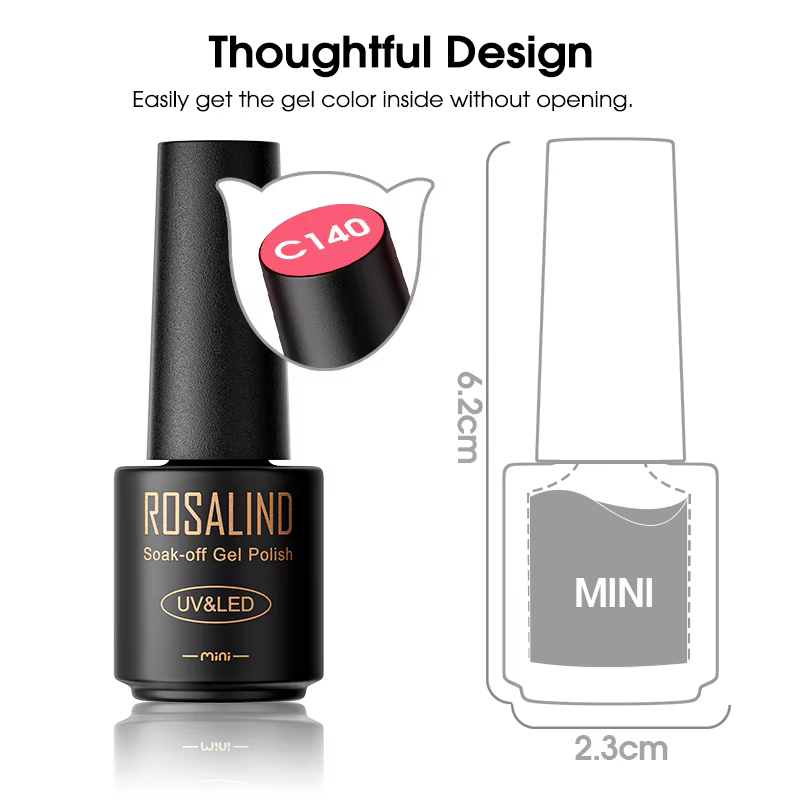 ROSALIND multicolore vernis à ongles Gel nu rose brillant