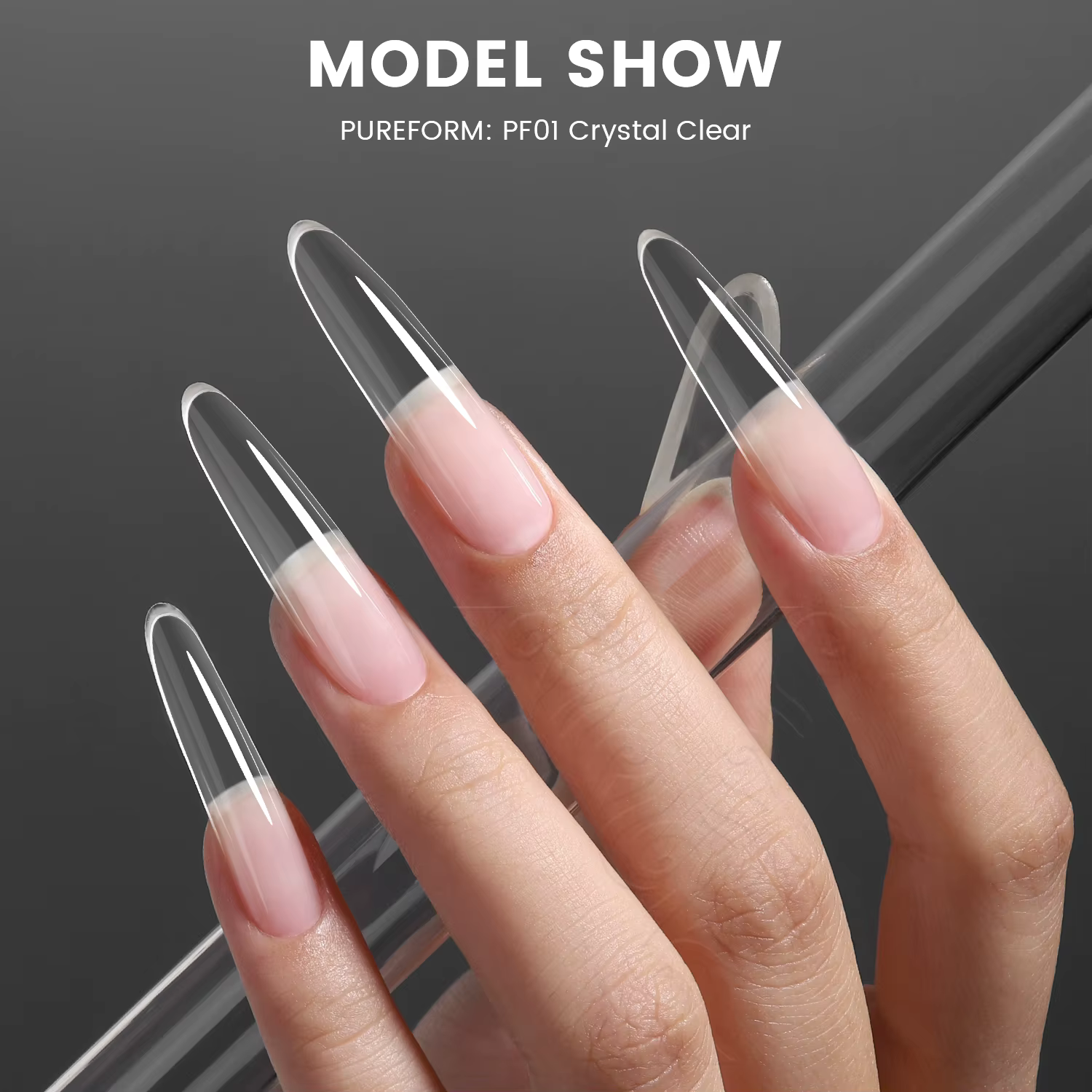 YOKEFELLOW PUREFORM Poly Gel Vernis à Ongles 50g Gel d'Extension d'Ongles Ultra Transparent pour Usage Professionnel en Salon PF01