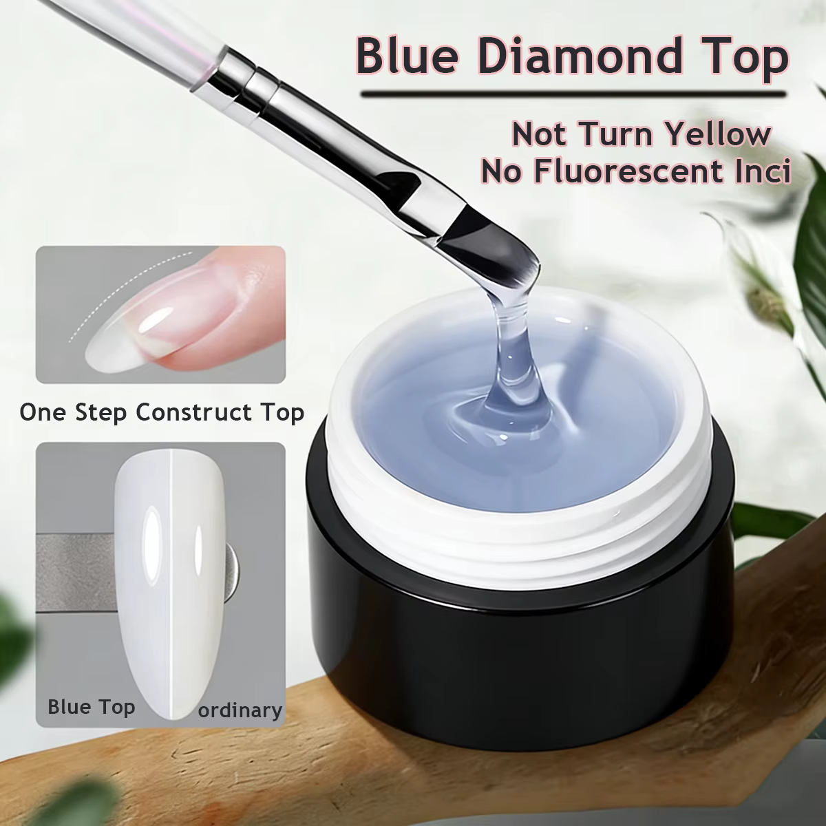 Tpo gratuit 15g diamant couche de finition pour Gel vernis à ongles longue durée renforcer UV tremper Gel