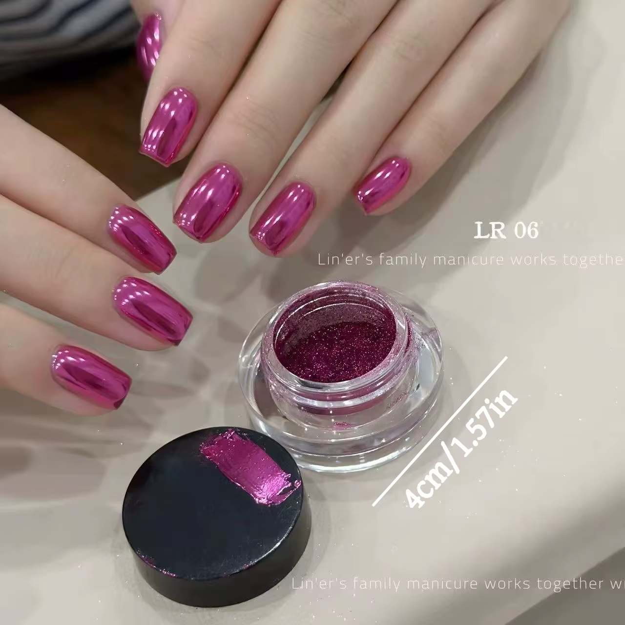 Poudre miroir magique pour ongles