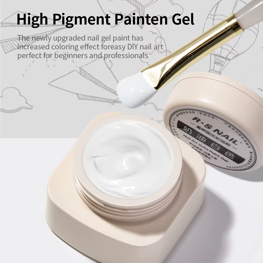 RS NAIL 5g peinture Gel vernis à ongles noir blanc