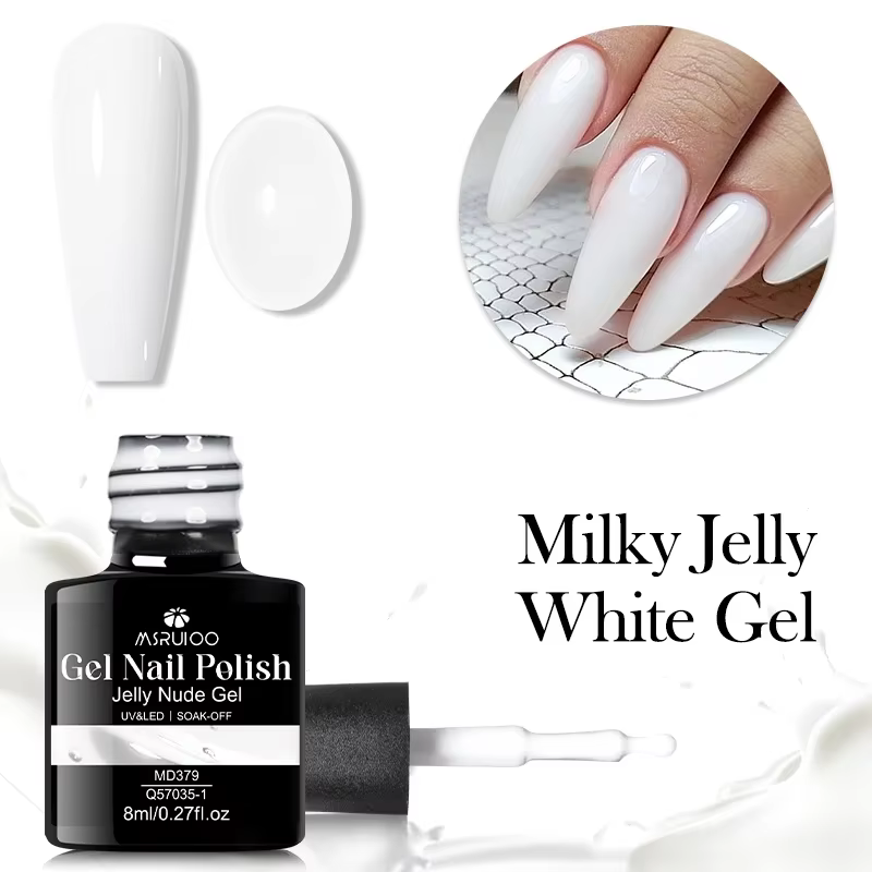 Vernis à ongles en gel blanc laiteux 8 ml