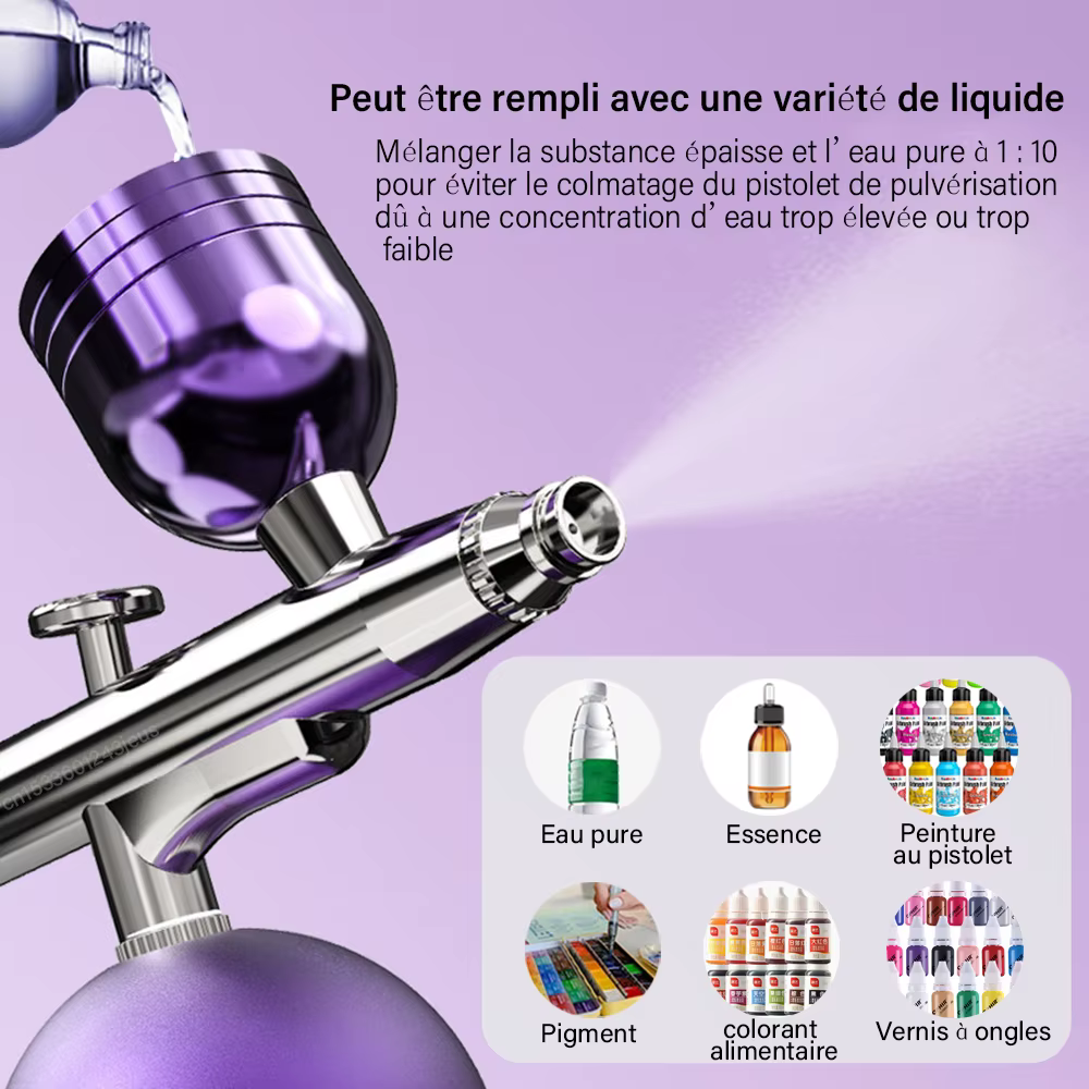Aérographe à ongles avec compresseur