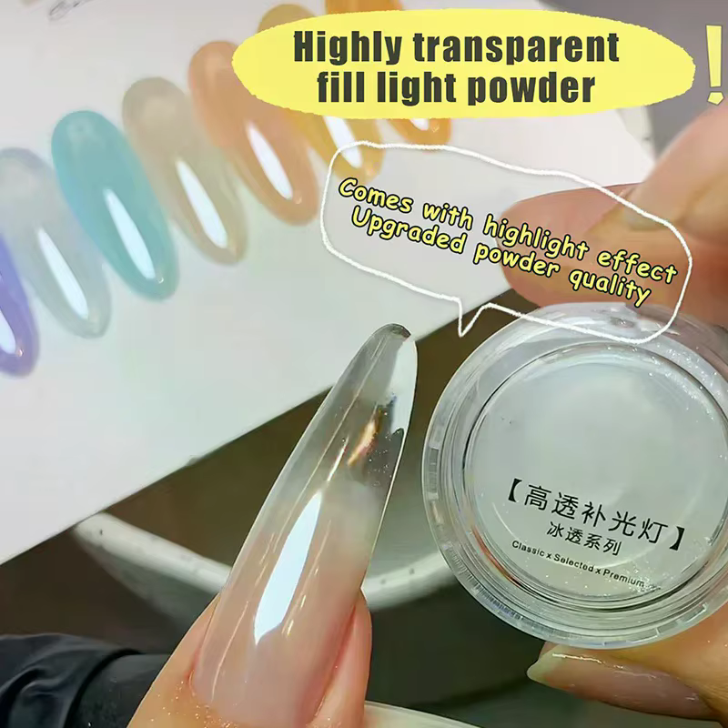 1 pot placage Aurora Chrome poudre à ongles Orange haute brillance clair de lune miroir Fine paillettes Pigment