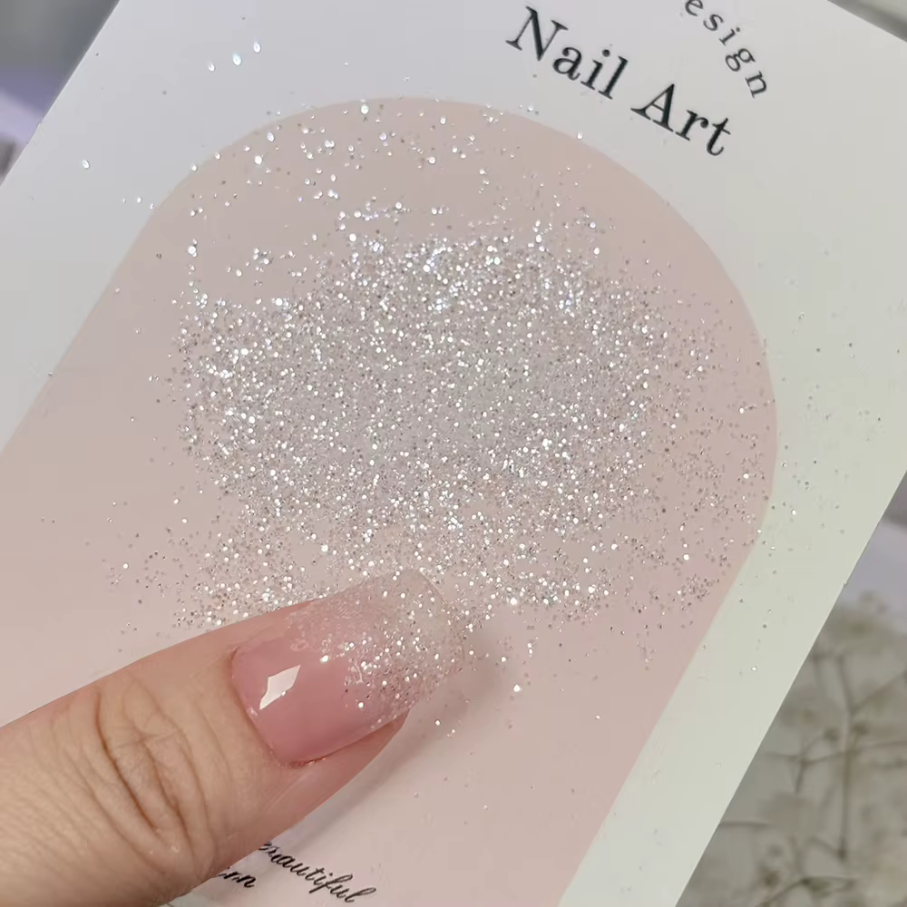 1.5g/pot blanc flocon de neige sucre poudre à ongles mer scintillant sel cristal diamant Pigment poussière bricolage hiver noël manucure décor F
