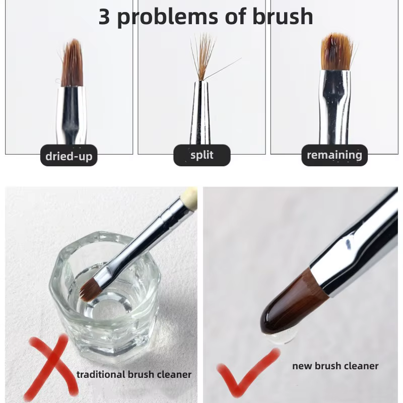 Nettoyant et revitalisant pour pinceaux à ongles