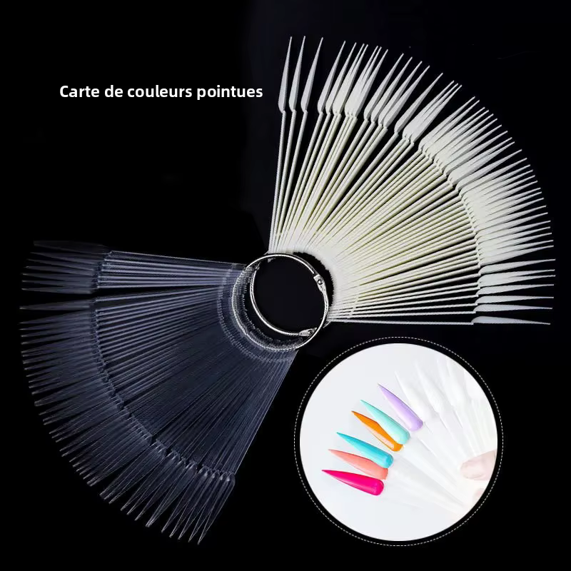Nail Art pointu en forme d'éventail