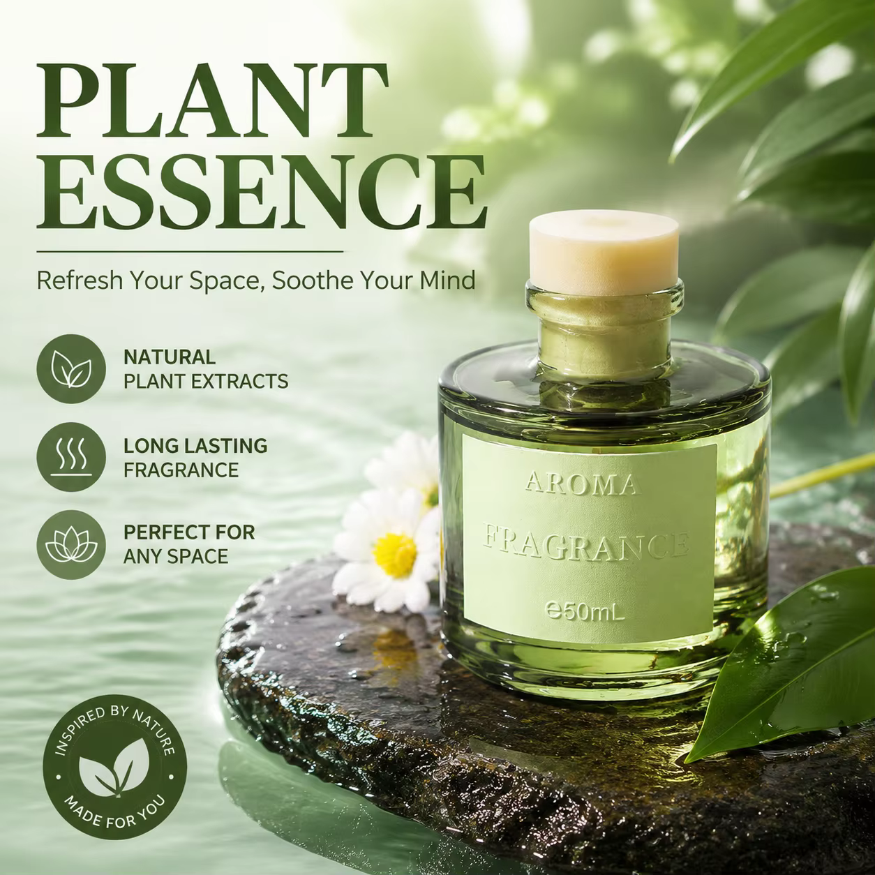 Parfum d'ambiance persistant au jasmin pour la maison, chambre à coucher, eau de toilette pour filles, décoration, désodorisant pour toilettes