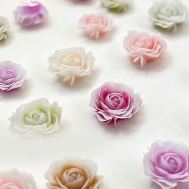 831E 50pcsdecorez vos ongles avec des accessoires rose en résine adaptés aux amateurs