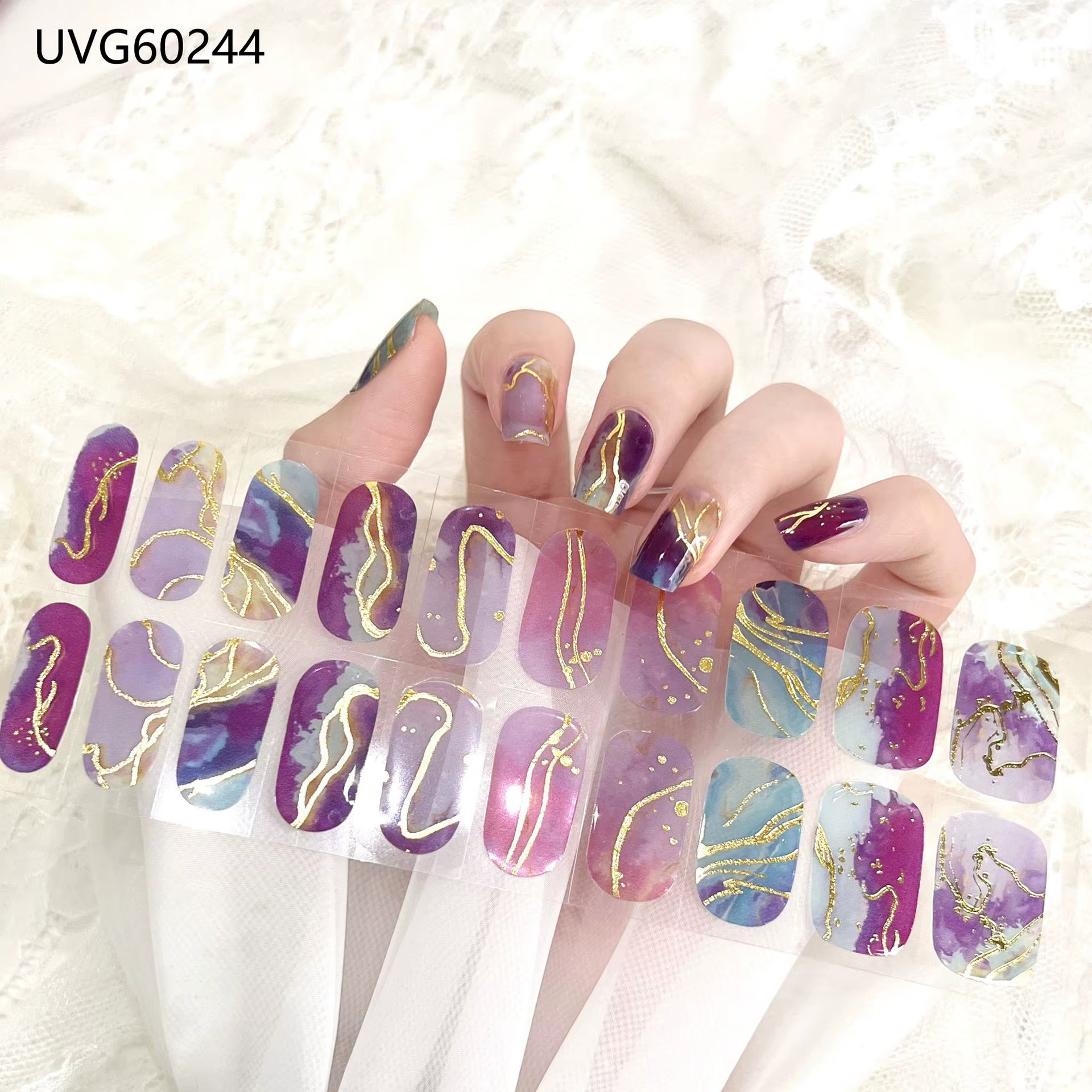 Autocollants pour ongles semi-durcis en gel