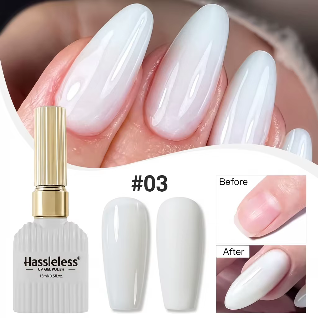 Vernis à ongles en gel UV transparent rose nude 15 ml