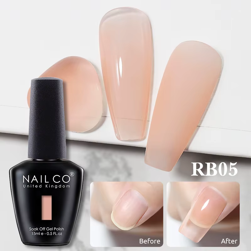 15ml Base en caoutchouc et couche de finition Gel vernis à ongles Transparent rose Gel de construction apprêt Gel