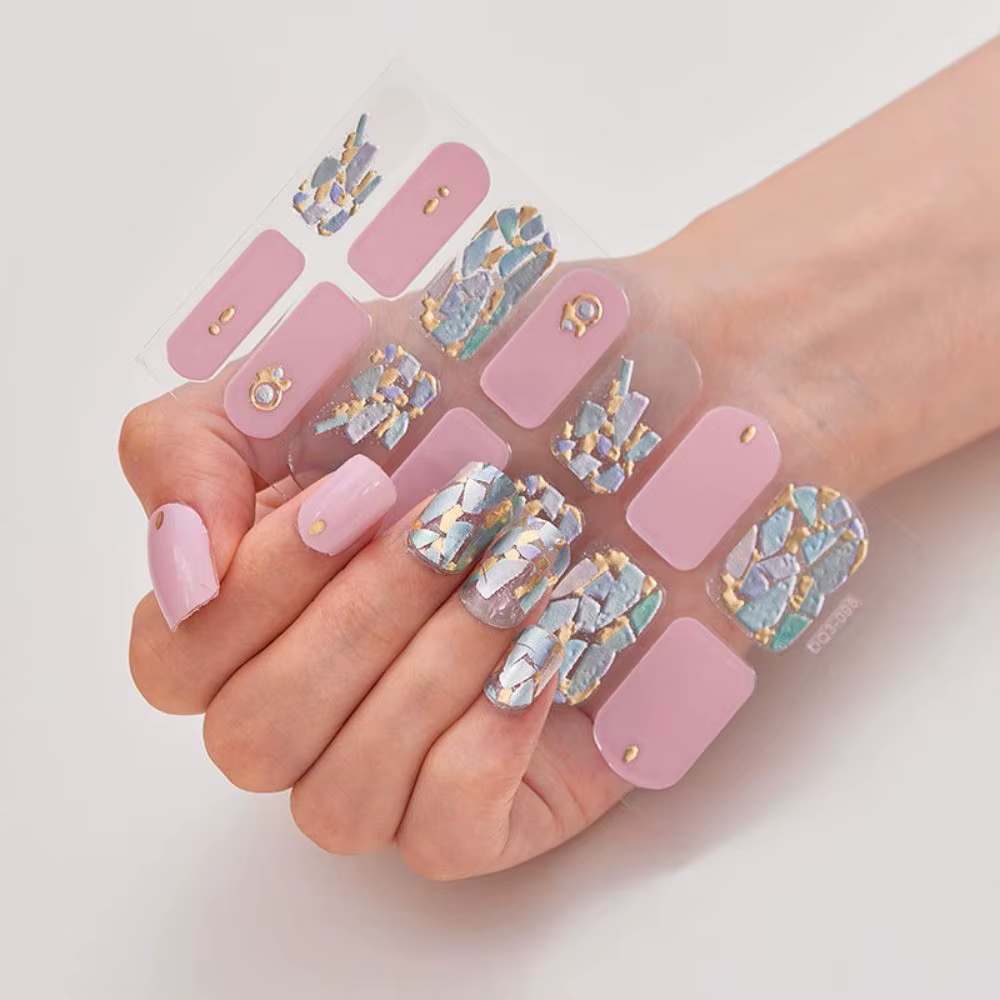 Autocollants pour ongles en gel semi-durci