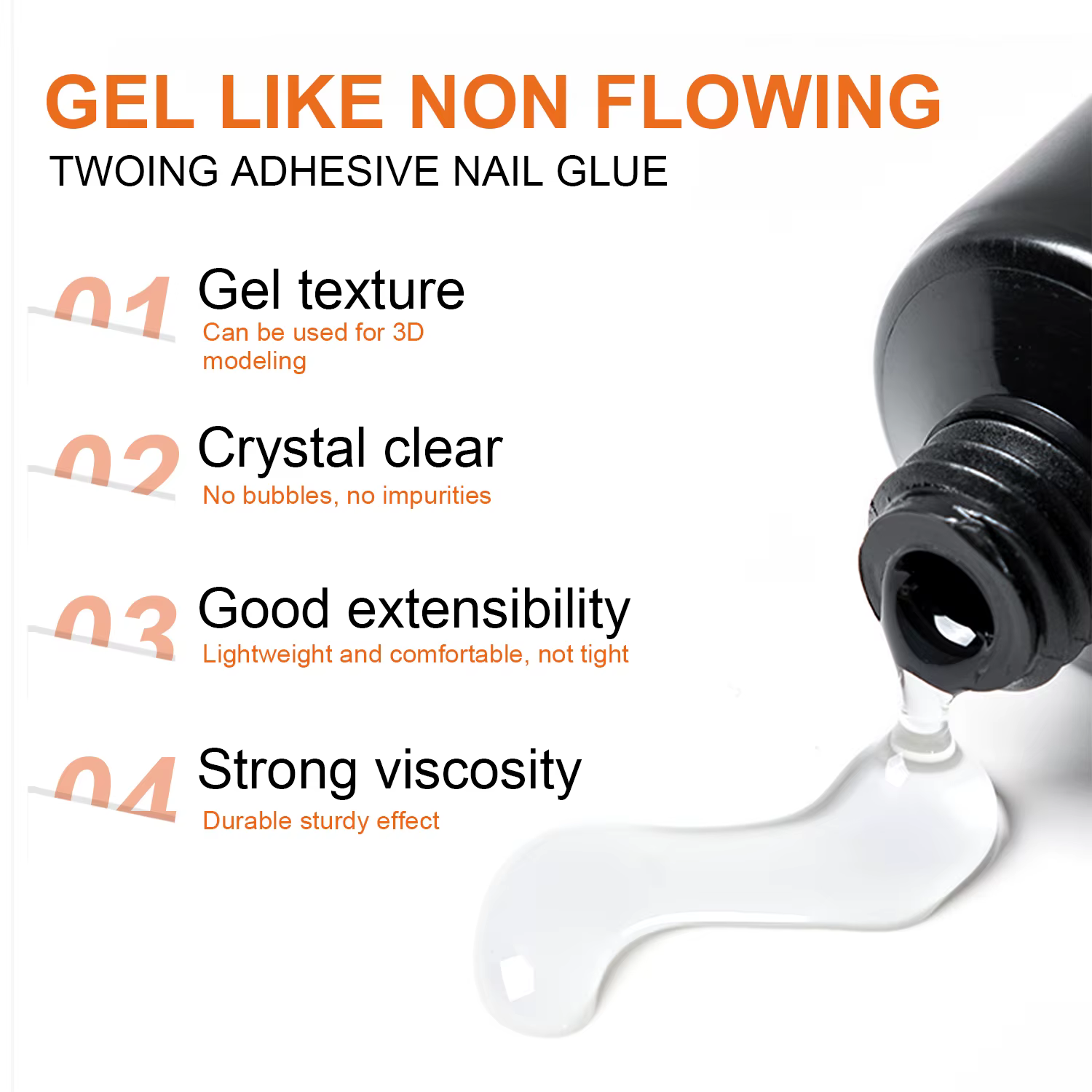Colle pour faux ongles Gel